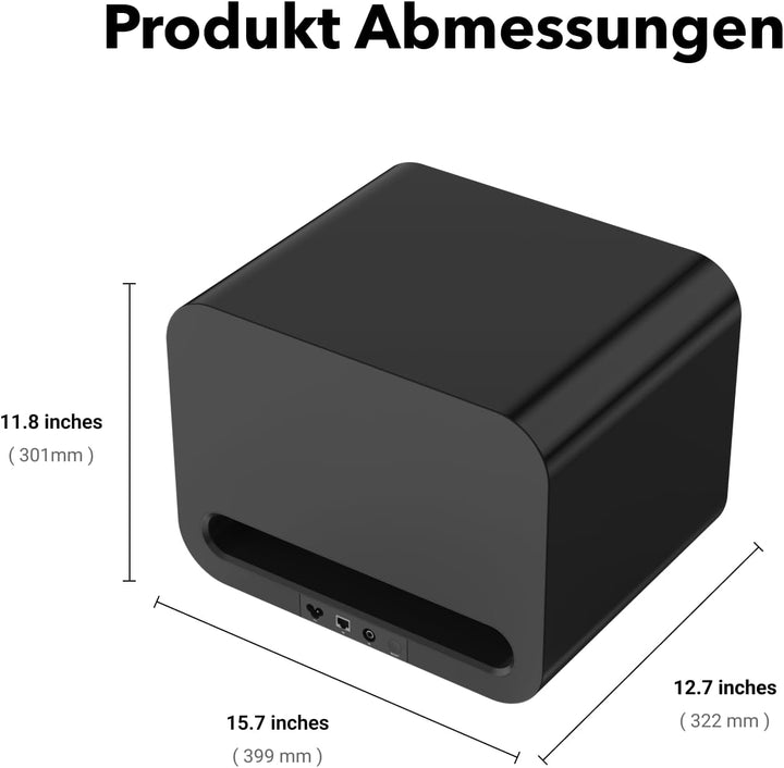 WiiM Sub Pro – 8" 250 W Kabelloser Smart Subwoofer | AI RoomFit™ Kalibrierung | Wi-Fi 6 & Bluetooth