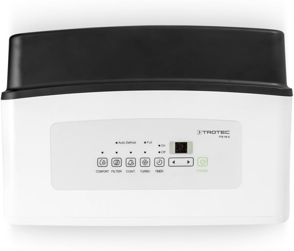 TROTEC Luftentfeuchter elektrisch TTK 96 E – Leistung 30 L/Tag – Fläche 90 m² / 230 m³ – Raum Entfeu