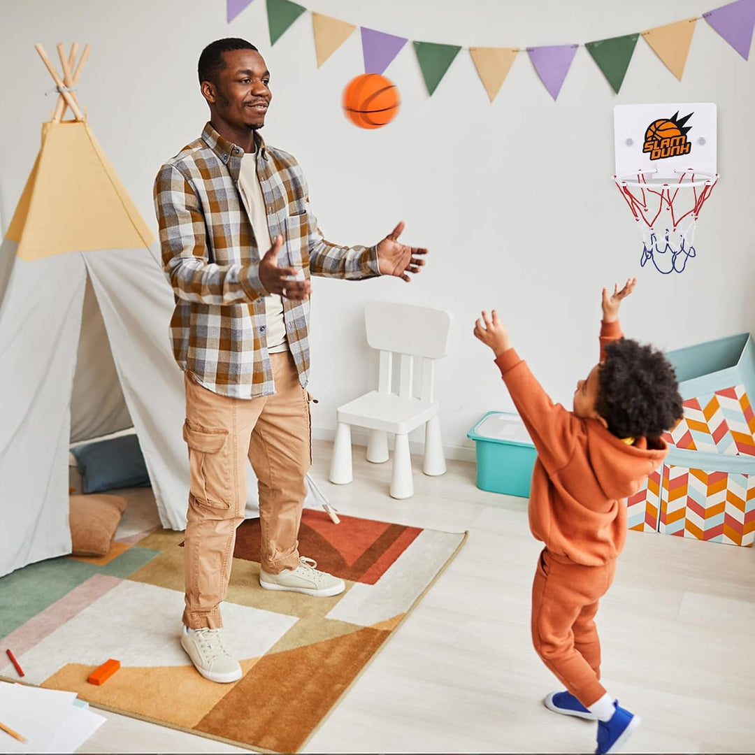 4 Pcs Mini Basketballkorb FüRs Zimmer, Mit Saugnapf Und Luftpumpe Mini Basketball, Kein Stanzen Erfo