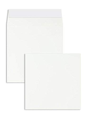 Briefumschläge, 100 Stück, Haftklebung mit Abziehstreifen, 160 x 160 mm, 100 g/qm Offset, Weiss 160