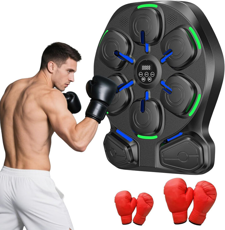 RevFit Music Boxing Machine mit LED-Lichtern, Bluetooth, 9 Geschwindigkeitsmodi & Zählmodus, Elektro