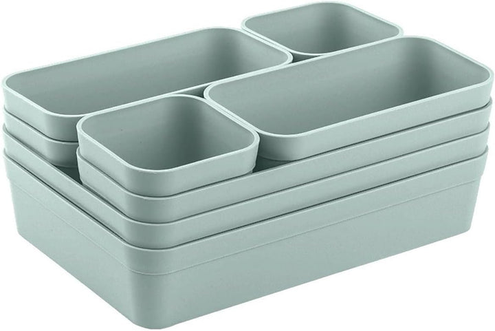 1x Schubladen-Organizer Set Aufbewahrungs-Box Einteiler Trenn-System verstellbar Utensilien Stauraum