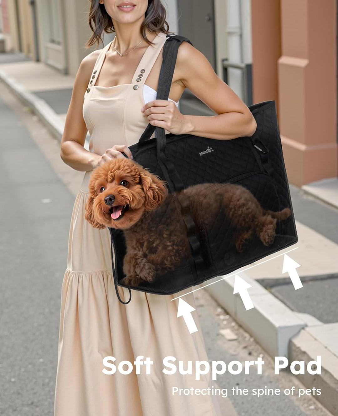 pecute Hundetasche für Kleine Hunde 6kg, Tragetasche Hund Hundetragetasche Leichte, Faltbare Hundetr