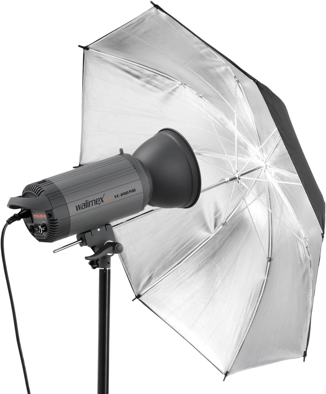 Walimex Pro Zweilagiger Reflexschirm (109 cm) schwarz/silber Schwarz/silber 109 cm, Schwarz/silber 1