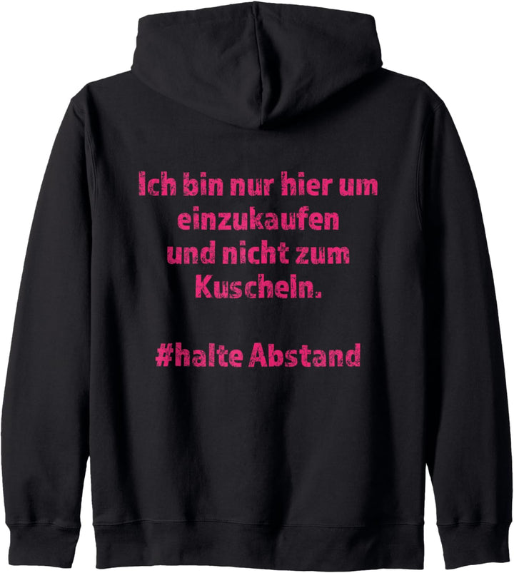 Halte Abstand, Abstand halten Kapuzenjacke
