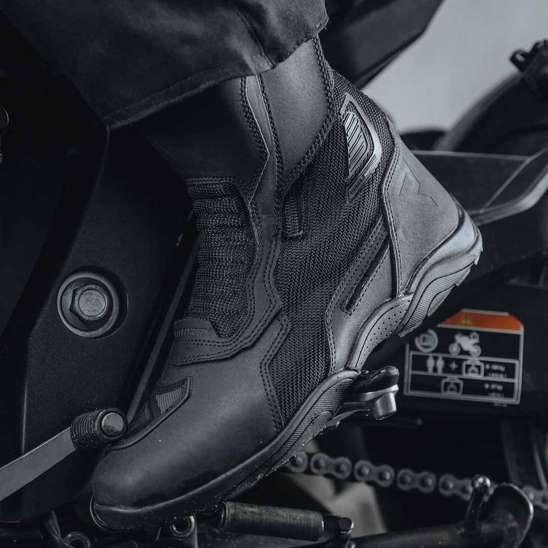 REBELHORN Scout Air Motorradstiefel Mesh-Belüftungseinsätze Knöchel- und Fersenschutz Antibakteriell