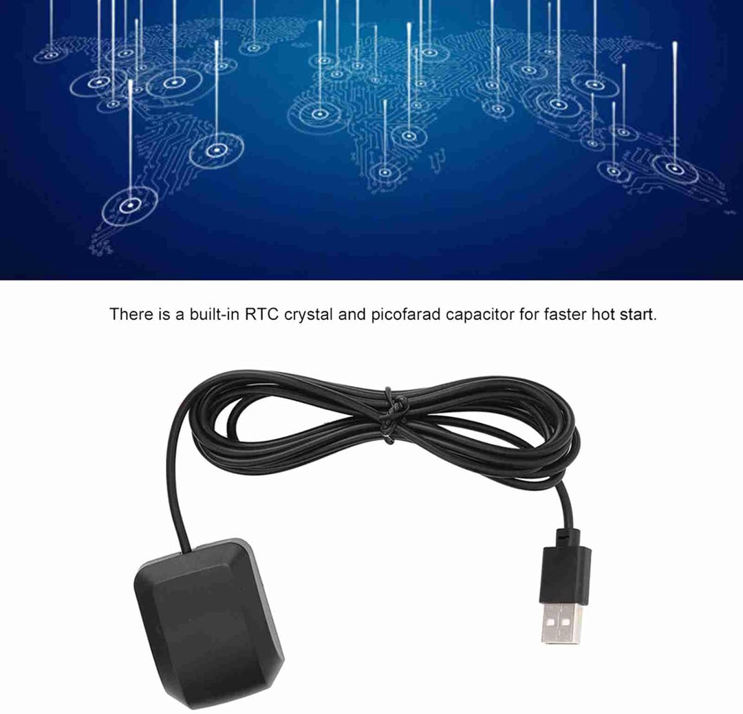 Wakects USB GPS Modul, VK-162 Navigationsmodul Externe GPS Dongle Empfänger für Earth DC 3,3–5 V, US