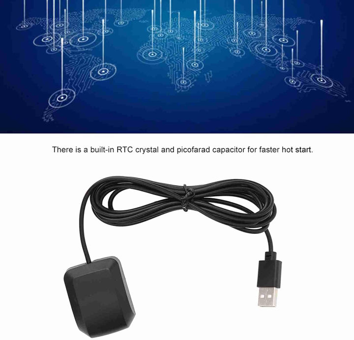 Wakects USB GPS Modul, VK-162 Navigationsmodul Externe GPS Dongle Empfänger für Earth DC 3,3–5 V, US