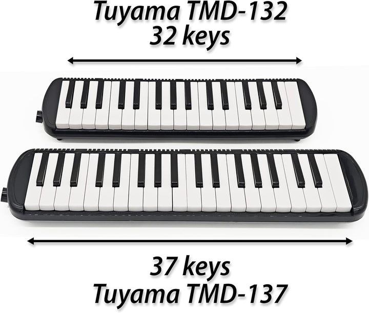 Melodica TMD-137 mit Koffer, Mundstück, Mundschlauch und Notenbeispielen (37 Tasten), 37 Tasten