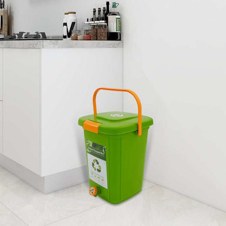 Biomülleimer Küche Grosser, 20L Komposteimer Küche mit Doppeltes Deckeldesign - Geruchsdicht, Schnel