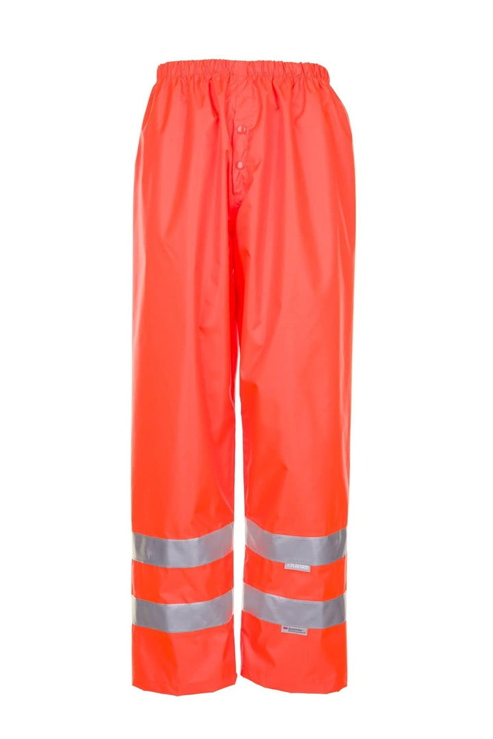 Planam Warnschutz/Wetterschutz Herren Regenhose Uni Orange Modell 2064 / Uni Gelb 2065 XL Orange, XL