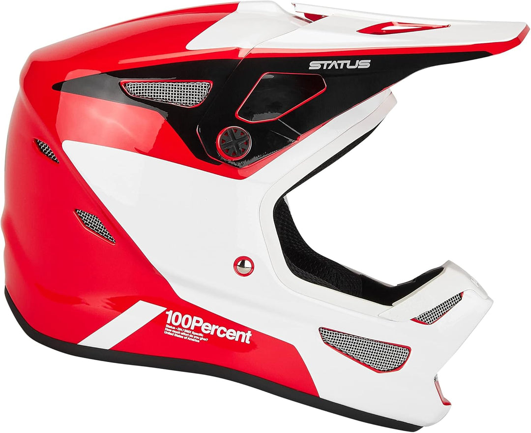 100% Status DH/BMX Helm rot/weiss XXL | 63-64cm, XXL | 63-64cm