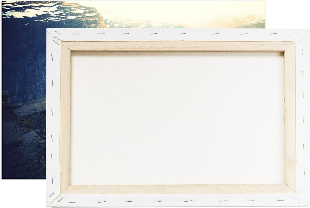 deyoli atemberaubende Aussicht eines Fjords Format: 60x40 als Leinwandbild, Motiv fertig gerahmt auf