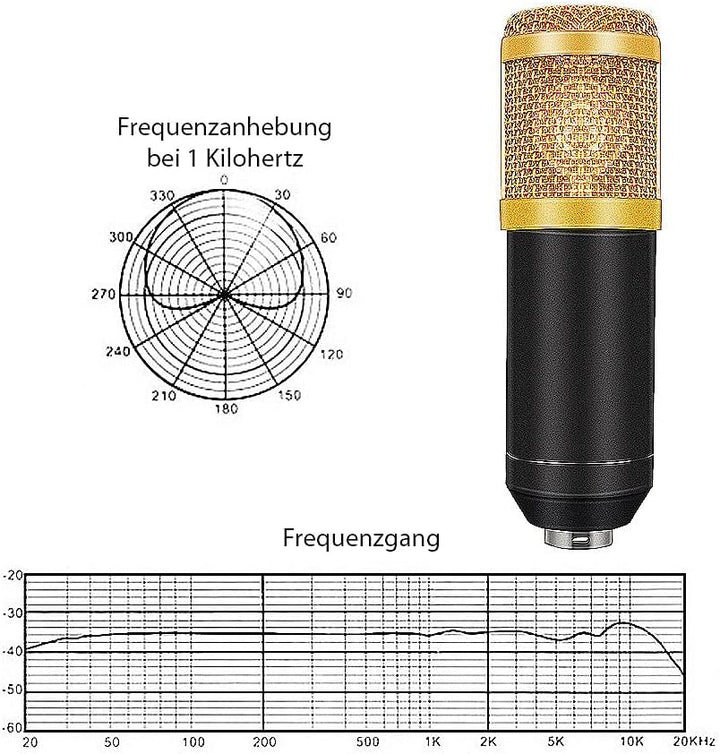 auvisio Mikro: Profi-USB-Kondensator-Mikrofon mit Popschutz und Tischhalterung (Mikrofon Ständer, Mi