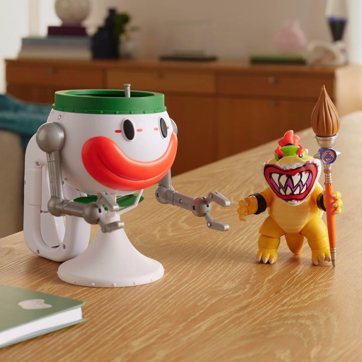 Der Super Mario Galaxy Movie – 13 cm grosse Bowser Jr.-Figur mit Clownauto, Pinsel und Wasser-Enthül