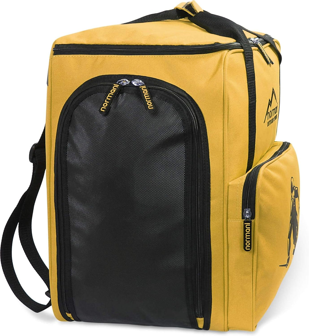 normani Skischuhtasche mit separatem Helmfach und Rucksackfunktion Alpine DEPO Gelb 53 Liter, Gelb 5