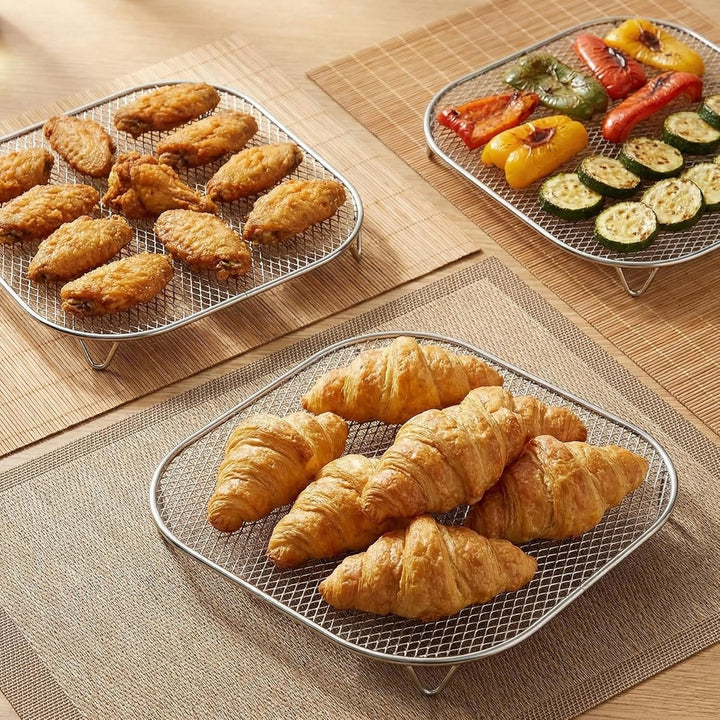Airfryer Zubehör für Ninja CRISPi Heissluftfritteuse FN101, aus Edelstahl 304 Airfryer Grillrost Ede
