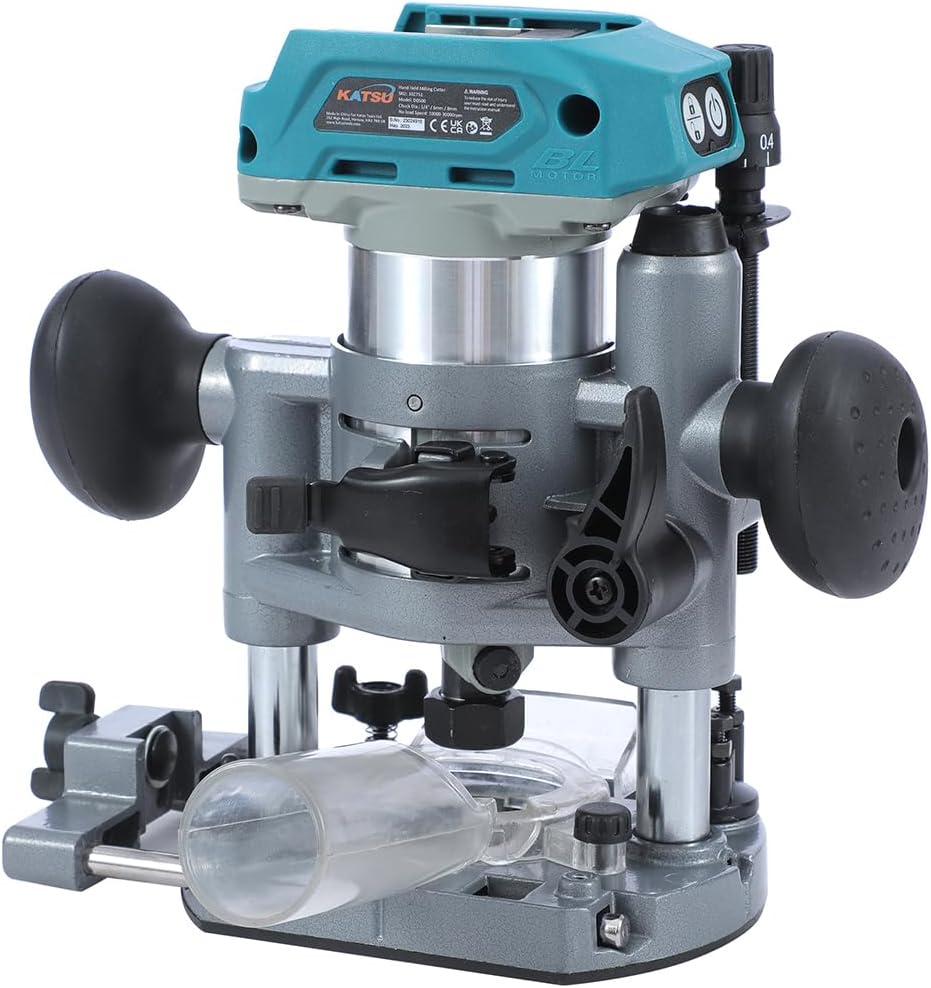 KATSU FIT-BAT 18V Brushless Akku-Oberfräse Holzfräse Kantenfräse Laminiergerät Tischlerwerkzeuge mit