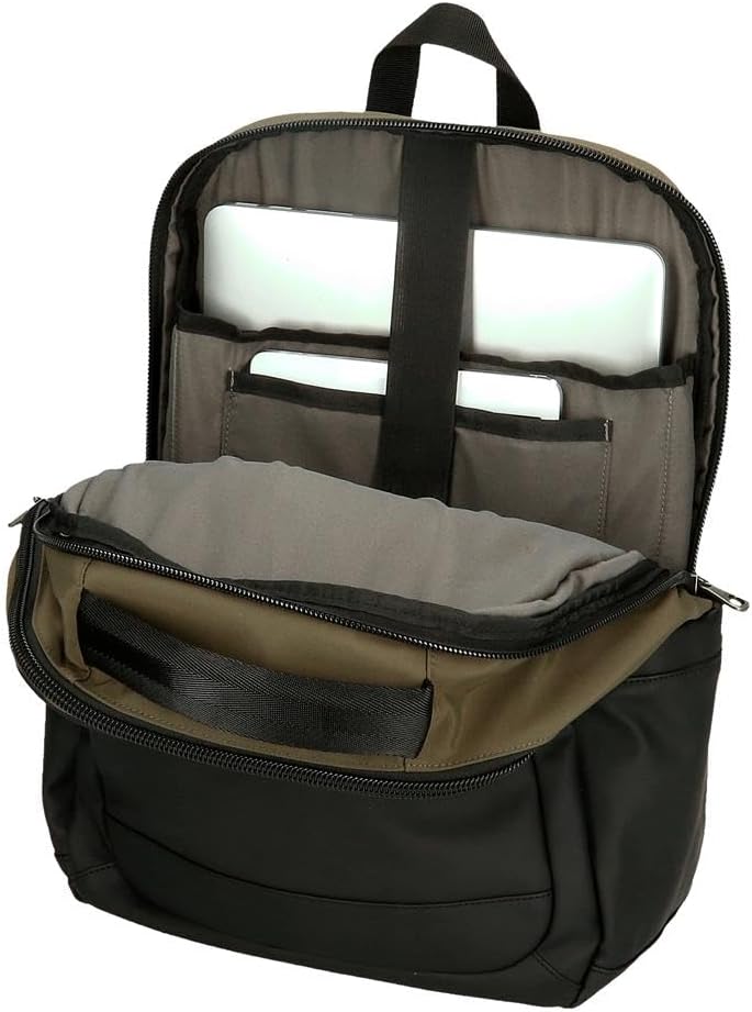 Pepe Jeans Jarvis Rucksack für Notebook 39,6 cm (15,6 Zoll), Grün, 31 x 44 x 15 cm, Kunstleder und P