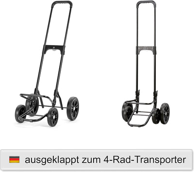 Andersen Shopper Quattro Stahl höhenverstellbar mit Rad Ø 15 und 20 cm und 47 Liter Tasche Hildy sch