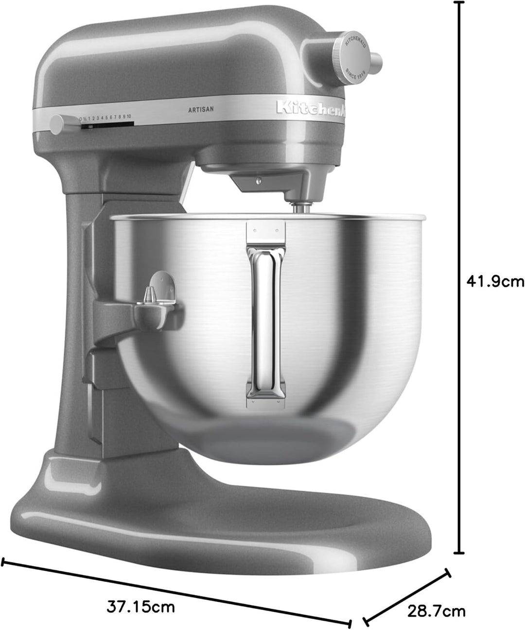 KitchenAid Artisan Küchenmaschine 6,6L Medallion Silber 5KSM70SHXEMS, Silber
