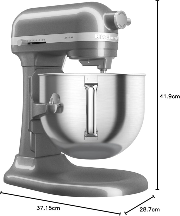 KitchenAid Artisan Küchenmaschine 6,6L Medallion Silber 5KSM70SHXEMS, Silber