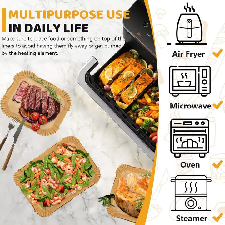 180 Stück Backpapier für Heissluftfritteuse Cosori 10l, Airfryer Backpapier Heissluftfritteuse für C