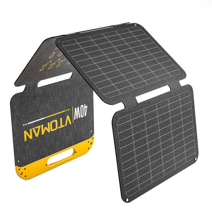 VTOMAN VS40 Tragbares Solarpanel 40W 13,9V, 25% Wirkungsgrad Faltbar | Solarpanel / IP67 Wasserdicht