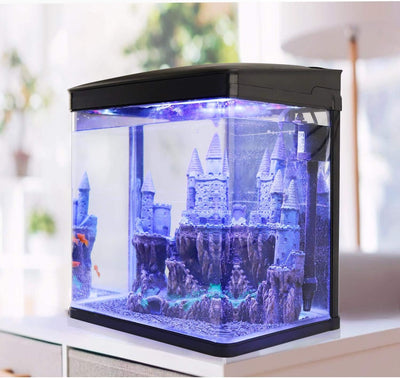 Nobleza - Nano-Fischtank-Aquarium mit LED-Leuchten & Filtersystem, tropischeAquarien, 7 Liter, Schwa