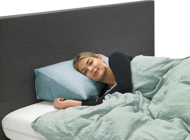 XDREAM Bettsitzkissen, Keilkissen für Bett und Sofa türkis | Stabiles Rückenkissen und Lendenkissen