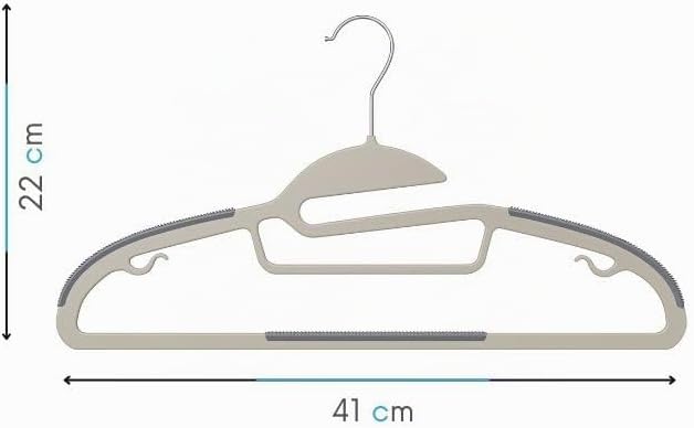 OGIVO Kunststoff Kleiderbügel – 50 er Set - rutschfest Bügel für Ihren Garderobe - kleine Stange für
