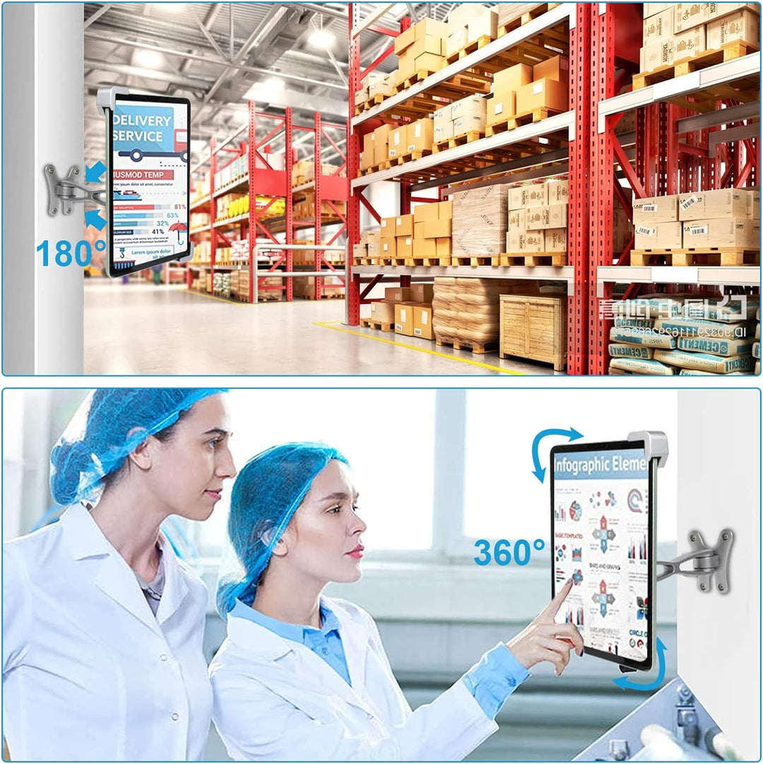 woleyi Anti-Diebstah Tablet Wandhalterung, Heavy Duty Gelenkarm Tablet Halterung für Kiosk, Store fü