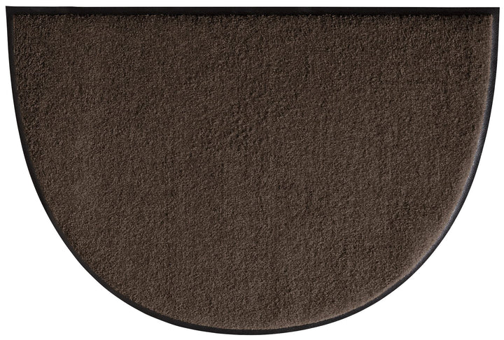 Erwin Müller Fussmatte Mainz, Schmutzfangmatte, Sauberlaufmatte Uni braun Grösse 50x75 cm halbrund -