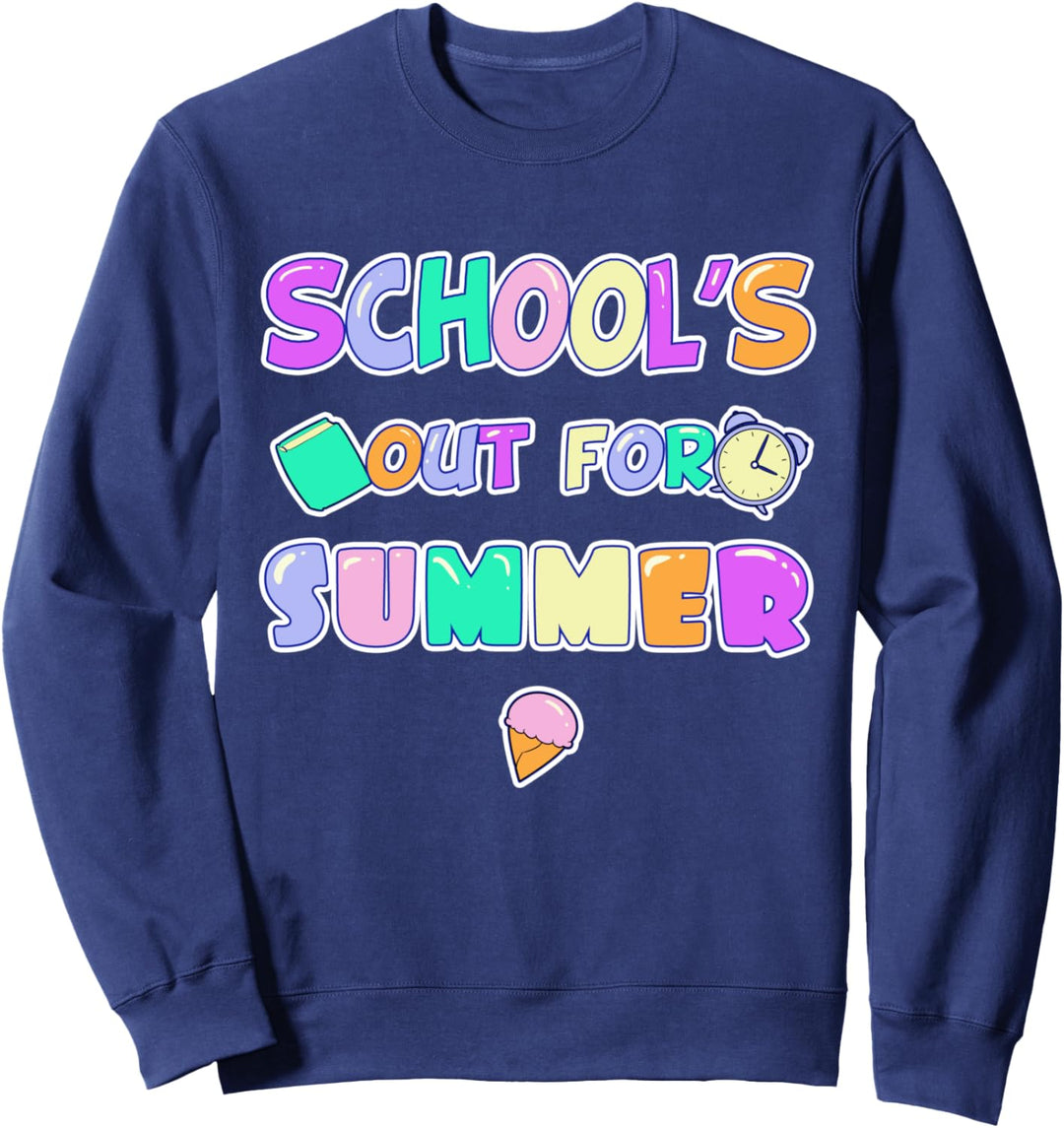 School's Out for Summer Cute Pastel Colors Kids Sweatshirt