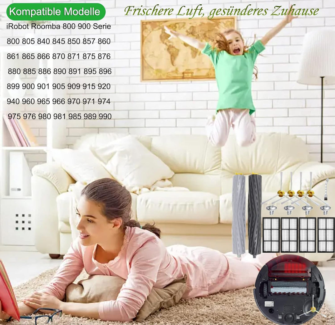 ANBOO Ersatzteile für iRobot Roomba 800 900 Serie, Bürsten Filter Ersatzteile für iRobot Roomba 860