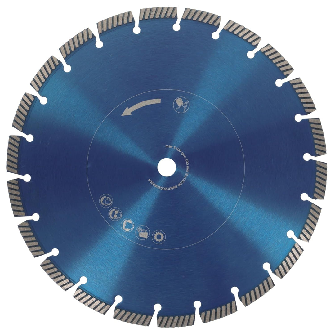 PRODIAMANT Fastcut Highspeed Diamant-Trennscheibe 300 mm x 22,23 mm für sehr harte Baustoffe wie Kal