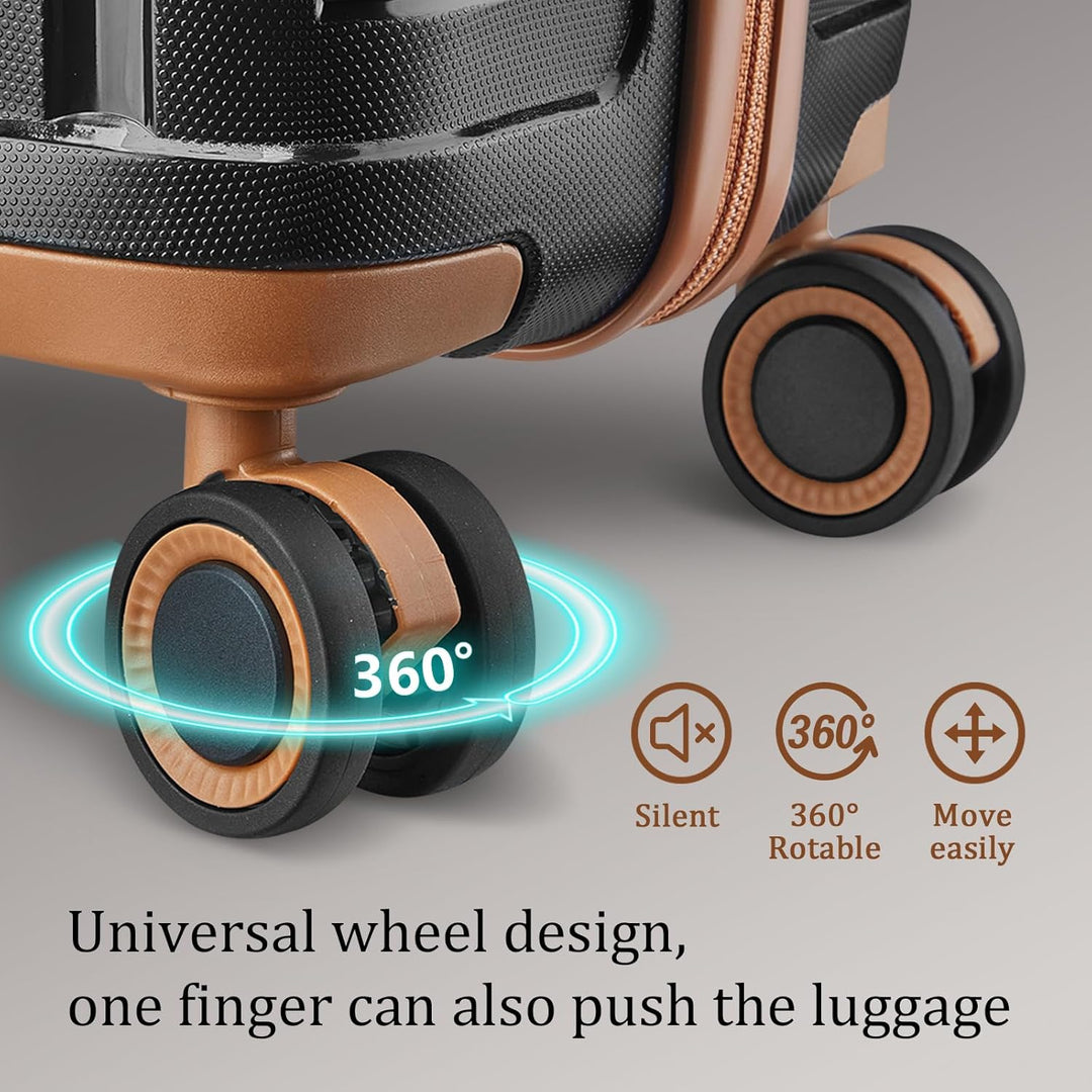 Joyway Kofferset 3 Teilig Hartschale Leicht Reisekoffer von PP Haltbar Trolley Handgepäck Sets mit T