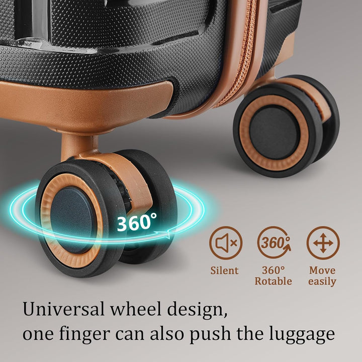 Joyway Kofferset 3 Teilig Hartschale Leicht Reisekoffer von PP Haltbar Trolley Handgepäck Sets mit T