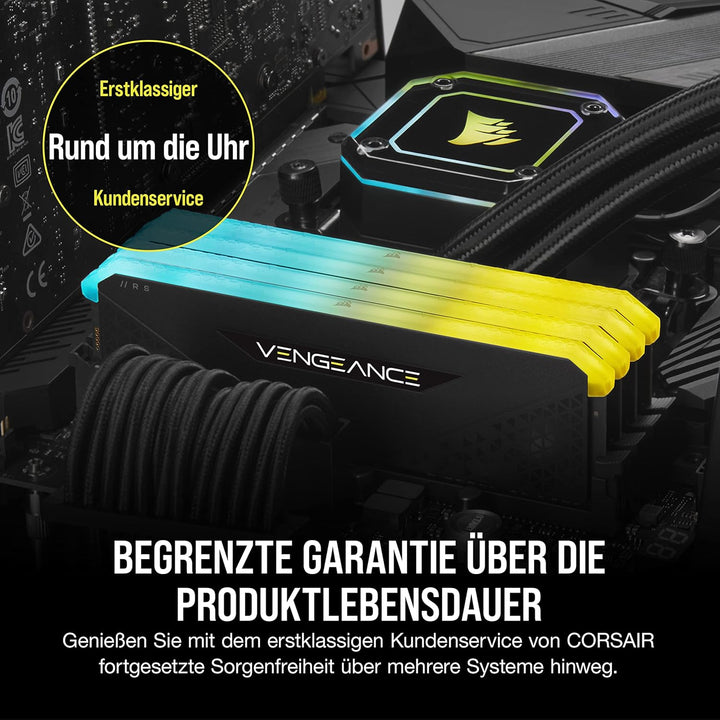 Corsair Vengeance RGB RS 8 GB (1 x 8 GB) DDR4 3.200MHz C16 Arbeitsspeicher (Dynamische RGB-Beleuchtu