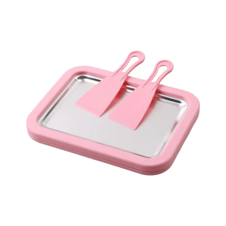 Eiscreme-Rollmaschine mit 2 Schabern, 26 x 21 cm, gefrierbar, für sofortige DIY-Eiscreme, Rollen, fü