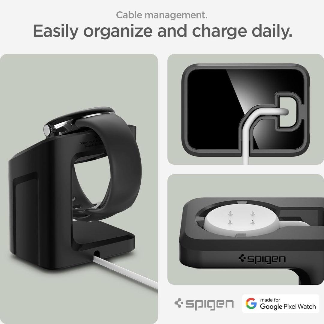 Spigen S355 Smartwatch Ladestation Ständer Dockingstation Kompatibel mit Google Pixel Watch 3 41mm/4