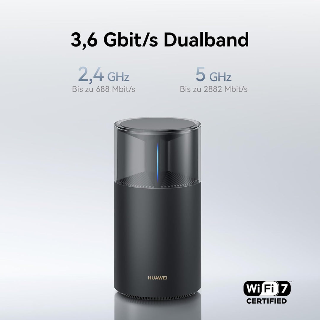 HUAWEI WiFi Mesh X1 Pro Router, 3,6 Gbit/s, Dualband WLAN 7, etagenübergreifende Netzantenne, Vier 2