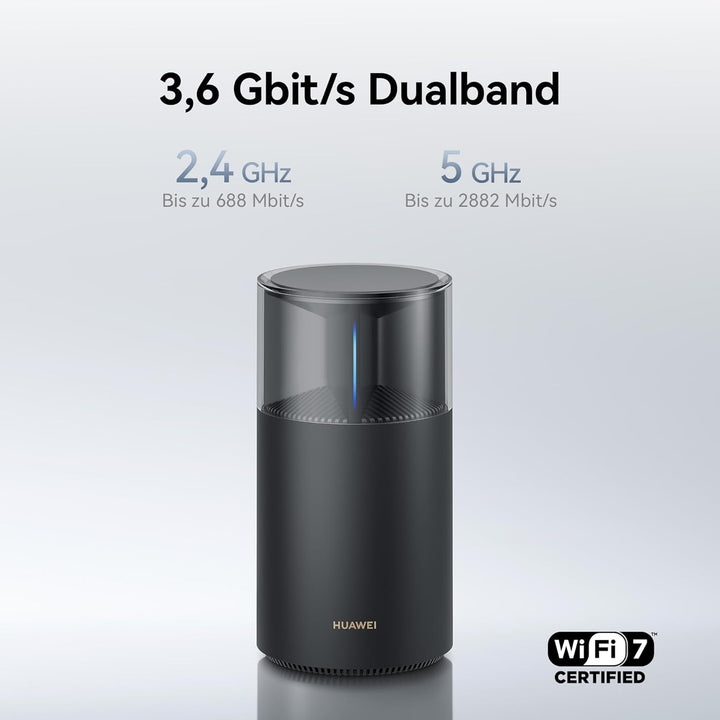 HUAWEI WiFi Mesh X1 Pro Router, 3,6 Gbit/s, Dualband WLAN 7, etagenübergreifende Netzantenne, Vier 2