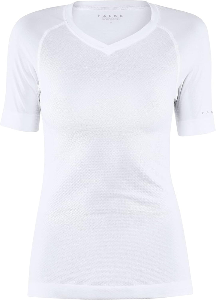 FALKE Damen Cool V Neck Funktionsshirt Kurzarmshirt warme bis heisse Temperaturen Funktionsunterwäsc