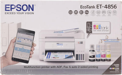 EcoTank ET-4856 A4-Multifunktions-Wi-Fi-Tintentankdrucker, mit einem im Lieferumfang enthaltenen Vor