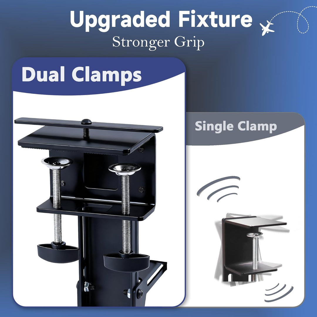 XRhinorth 2 Stück HOTAS Tischhalterung, Schreibtischhalterung kompatibel mit Flight Sim Joystick, Th