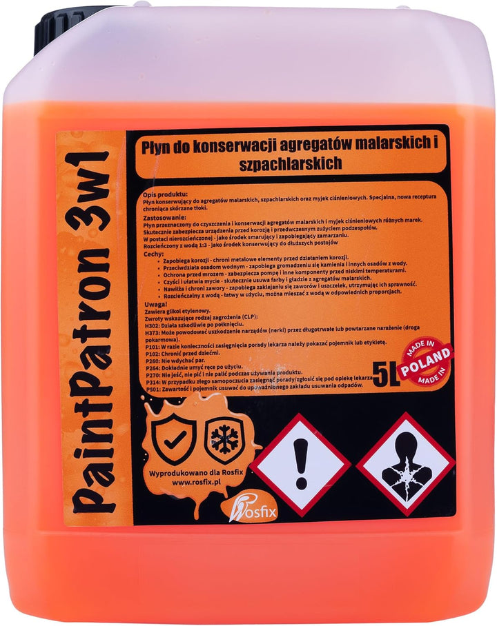 PaintPatron 3in1 Reinigungs- & Konservierungsflüssigkeit 5L – Für Farbspritzgeräte & Hochdruckreinig