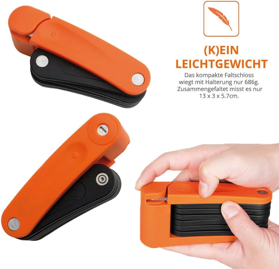 Fahrradschloss/Faltschloss/Gliederschloss mit hoher Sicherheitsstufe/Speziell gehärteter Stahl / 8 G