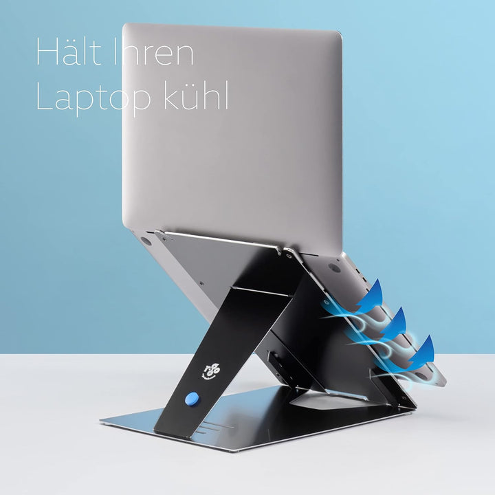 R-Go Riser Duo, Tabletständer und Laptopständer, 2 in 1 Verstellbarer Laptop/Tablet Riser, Ultra-Dün