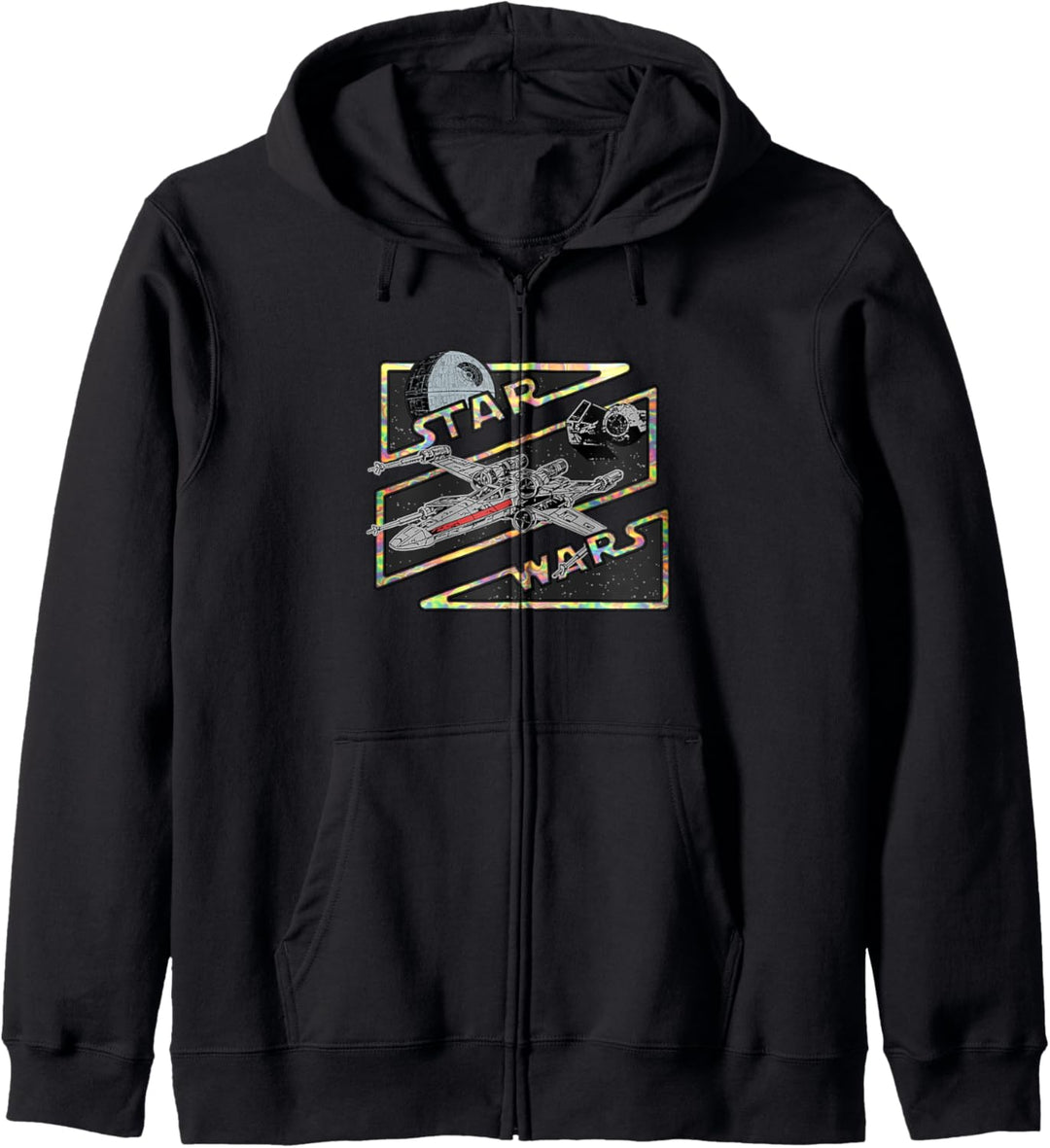 Star Wars Death Star X-Wing Tie Fighter Retro Logo Kapuzenjacke